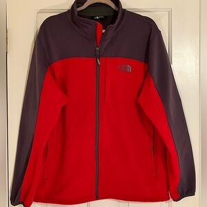 NWT The North Face 200 Cinder Full Zip Jacket TNF Centennial Red and Gray